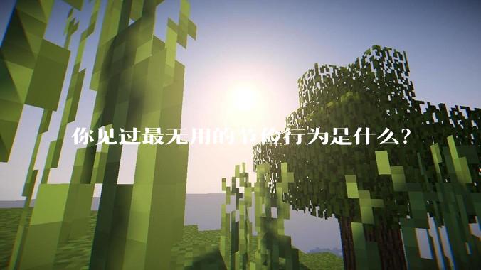 你见过最无用的节俭行为是什么?