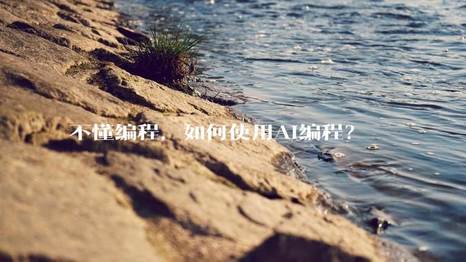 不懂编程,如何使用AI编程?