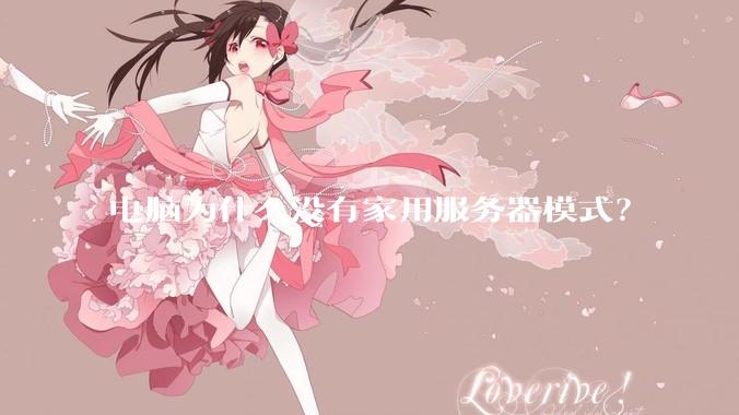电脑为什么没有家用服务器模式?